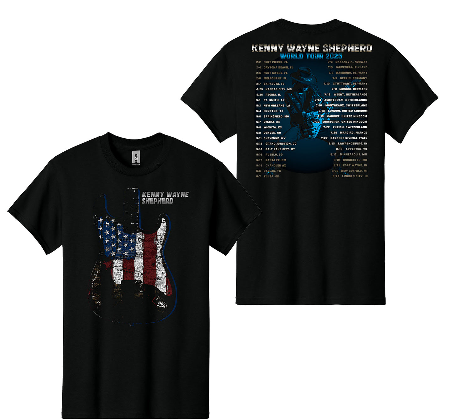 Kenny Wayne Shepherd 2025 "World Tour" Men's T-shirt