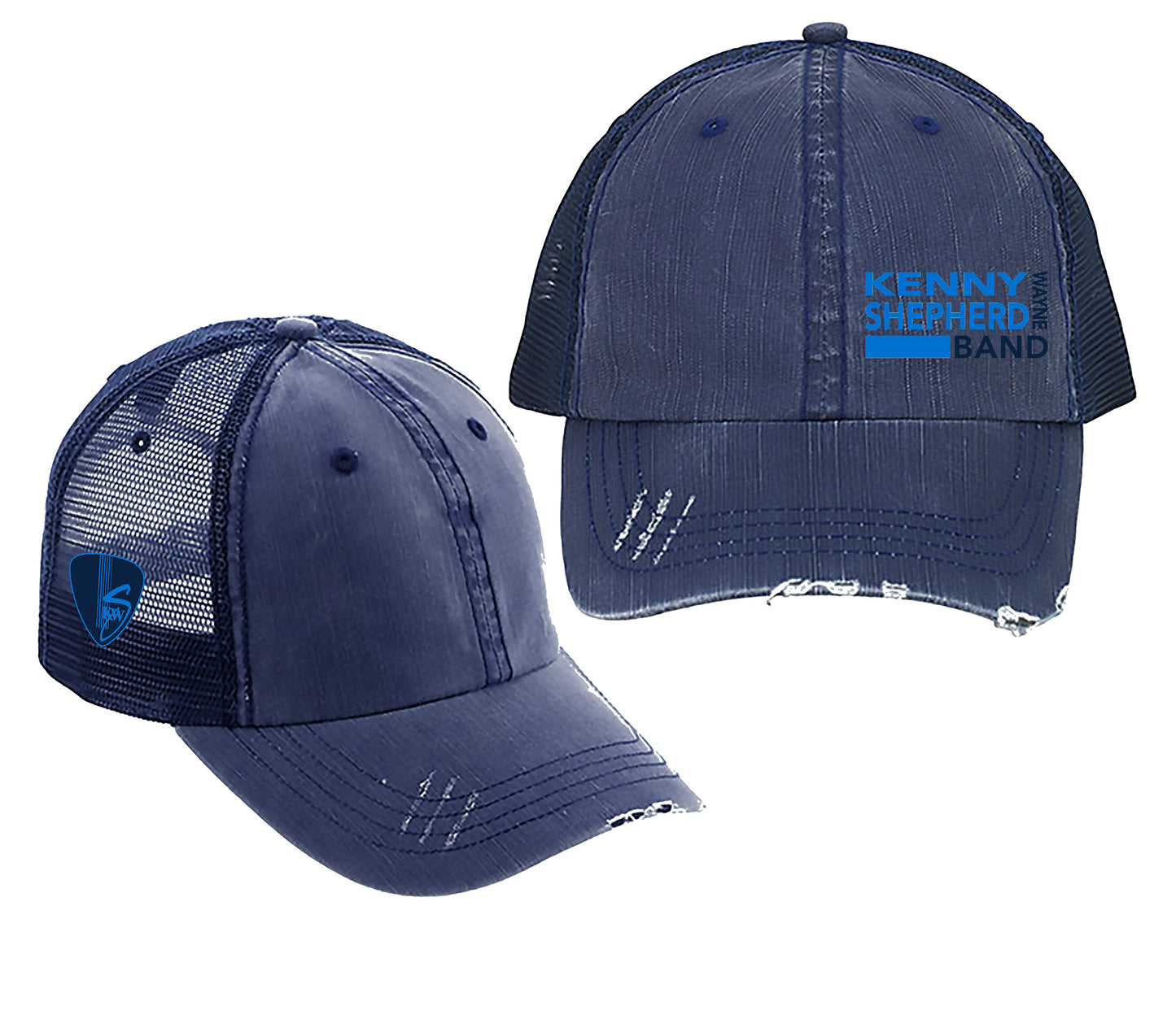Navy washed out mesh Logo Baseball Cap