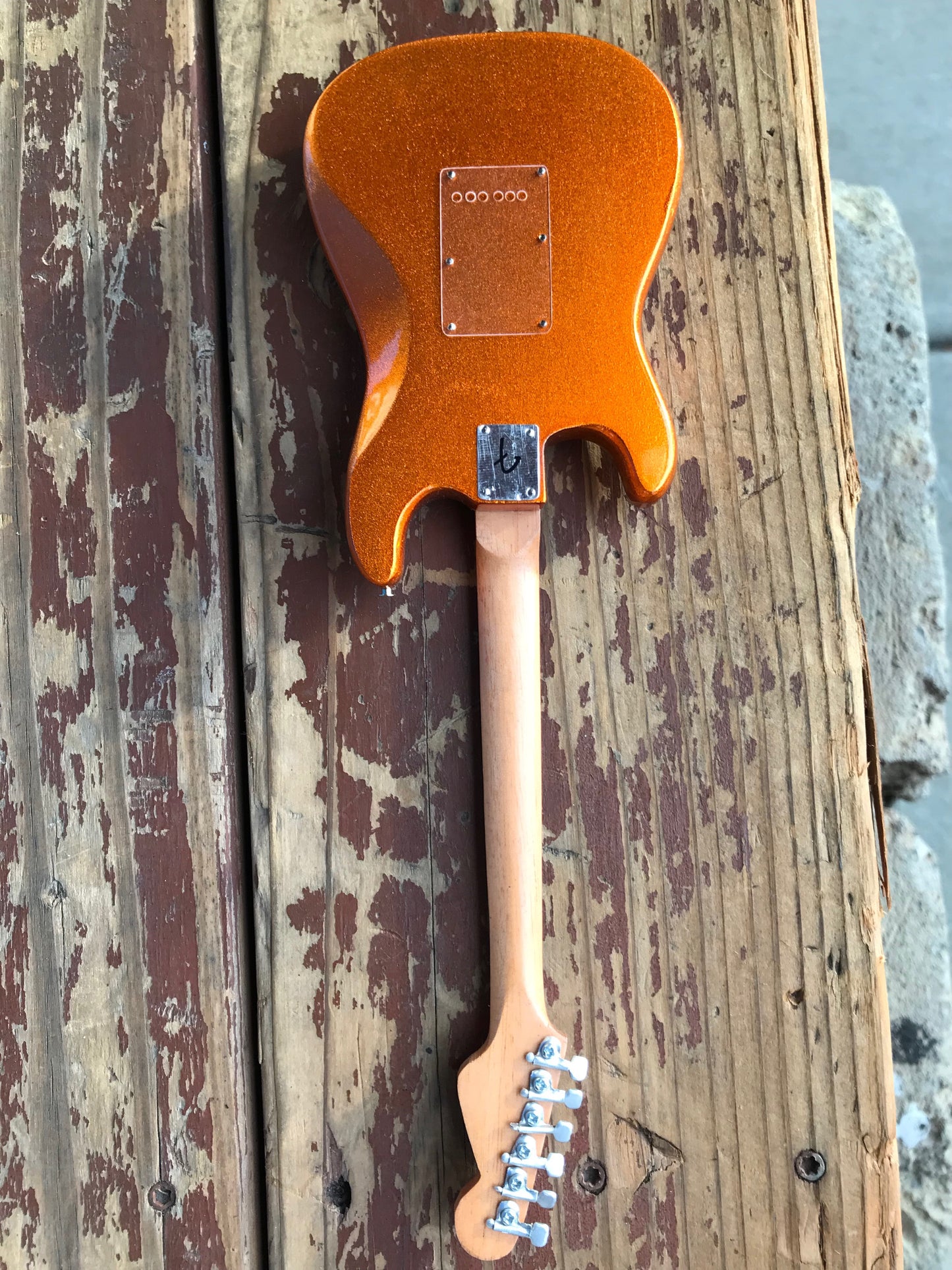 Autographed Miniature Replica of Kenny's Copperboy Strat