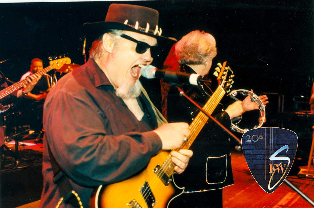Bryan Lee on stage at the Historic Municipal Auditorium